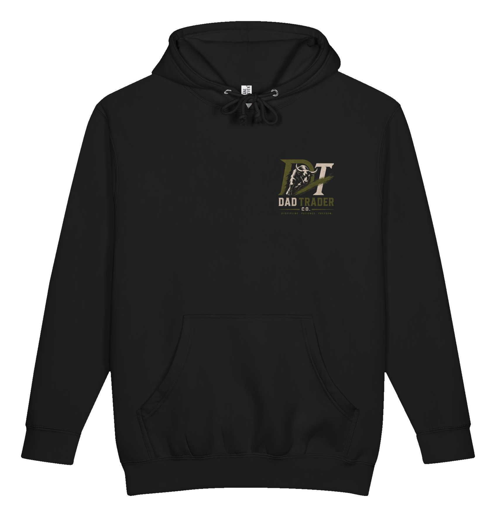 Black Dad Trader Co. Foundations Hoodie, front view