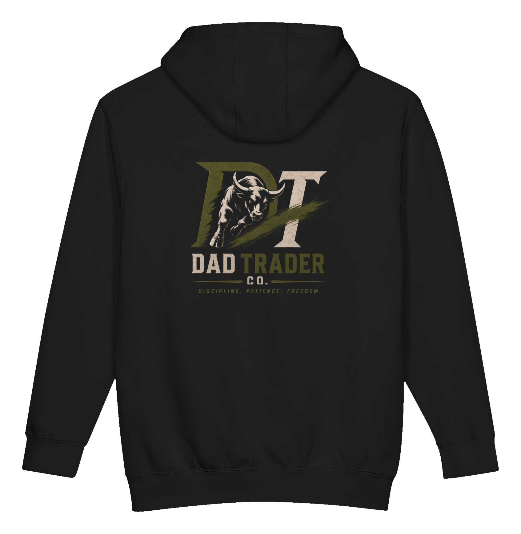 Black Dad Trader Co. Foundations Hoodie, back view